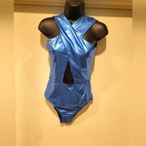 NWT Metallic Blue Bathing Suit